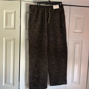 Hollister Cheetah Print Sweatpants